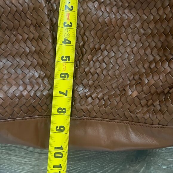 Sondra Roberts Brown Basketweave Hobo Shoulder Bag Purse - Picture 16 of 16